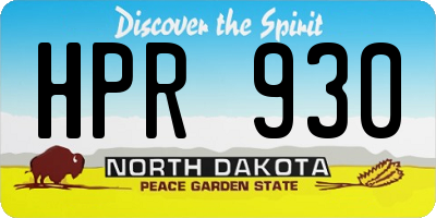 ND license plate HPR930