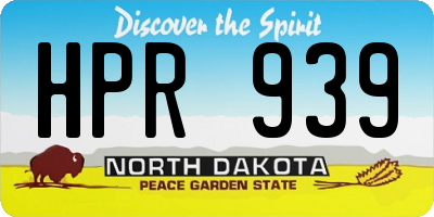 ND license plate HPR939