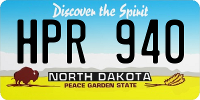 ND license plate HPR940
