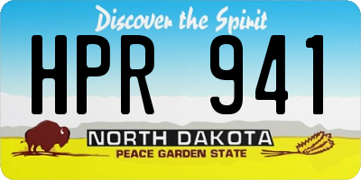ND license plate HPR941