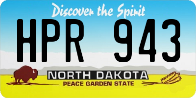 ND license plate HPR943