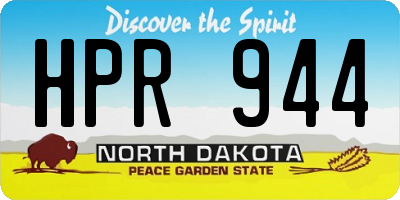 ND license plate HPR944