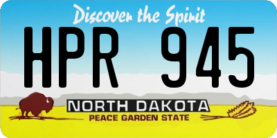 ND license plate HPR945
