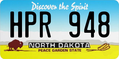 ND license plate HPR948