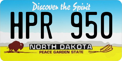 ND license plate HPR950