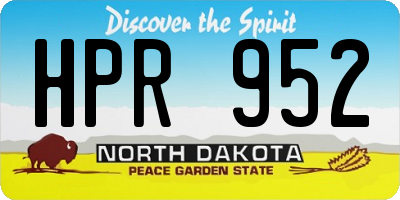 ND license plate HPR952