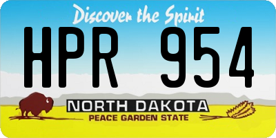 ND license plate HPR954