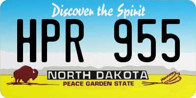 ND license plate HPR955