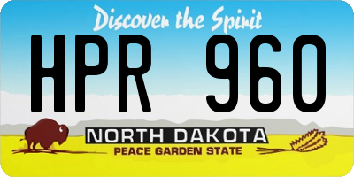 ND license plate HPR960