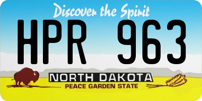 ND license plate HPR963