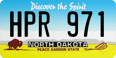 ND license plate HPR971