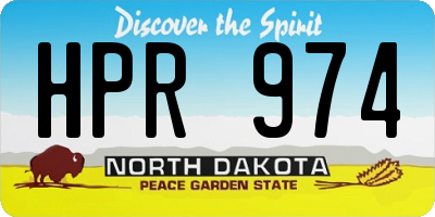 ND license plate HPR974