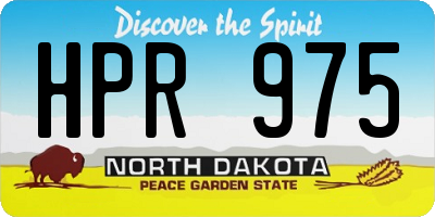 ND license plate HPR975