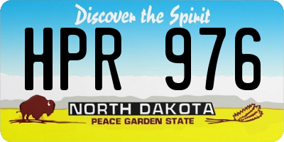 ND license plate HPR976