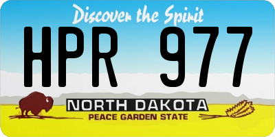 ND license plate HPR977