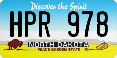 ND license plate HPR978