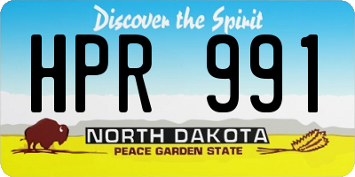 ND license plate HPR991