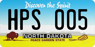 ND license plate HPS005