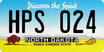 ND license plate HPS024