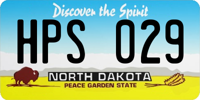 ND license plate HPS029
