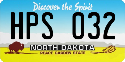 ND license plate HPS032