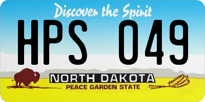 ND license plate HPS049