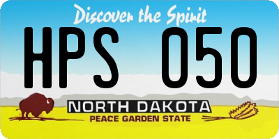 ND license plate HPS050