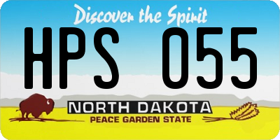 ND license plate HPS055
