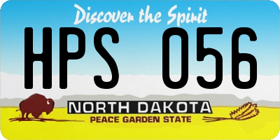 ND license plate HPS056