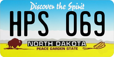 ND license plate HPS069