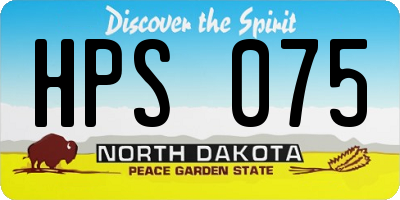 ND license plate HPS075