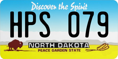 ND license plate HPS079