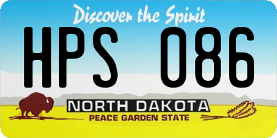ND license plate HPS086
