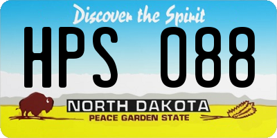 ND license plate HPS088