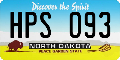 ND license plate HPS093