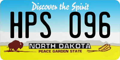 ND license plate HPS096