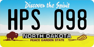ND license plate HPS098