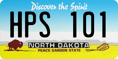 ND license plate HPS101