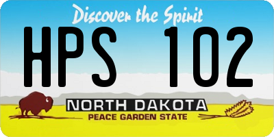 ND license plate HPS102