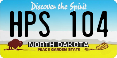 ND license plate HPS104