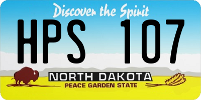 ND license plate HPS107