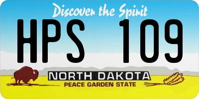 ND license plate HPS109