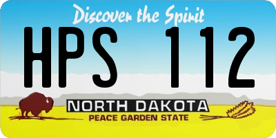 ND license plate HPS112