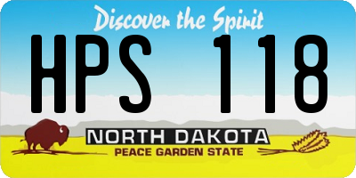 ND license plate HPS118