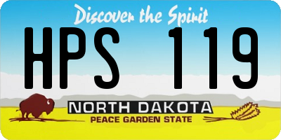 ND license plate HPS119