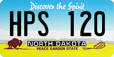 ND license plate HPS120