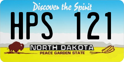 ND license plate HPS121