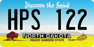 ND license plate HPS122