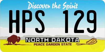 ND license plate HPS129