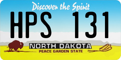 ND license plate HPS131